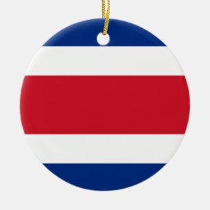 Adorno De Cerámica Bandera de Costa Rica