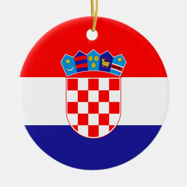 Adorno De Cerámica Bandera de Croacia (Frente)