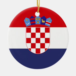 Adorno De Cerámica Bandera de Croacia