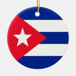 Adorno De Cerámica Bandera de Cuba