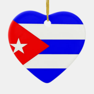 Adorno De Cerámica Bandera de Cuba