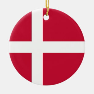 Adorno De Cerámica Bandera de Dinamarca