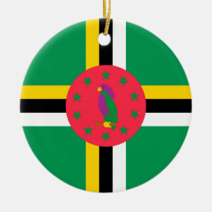 Adorno De Cerámica Bandera de Dominica