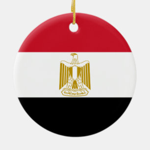 Adorno De Cerámica Bandera de Egipto