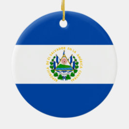 Adorno De Cerámica Bandera de El Salvador