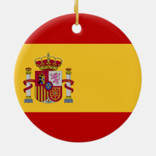 Adorno De Cerámica Bandera de España