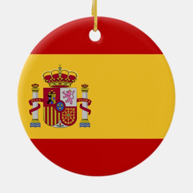 Adorno De Cerámica Bandera de España (Atrás)