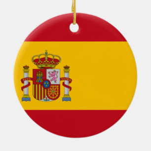 Adorno De Cerámica Bandera de España