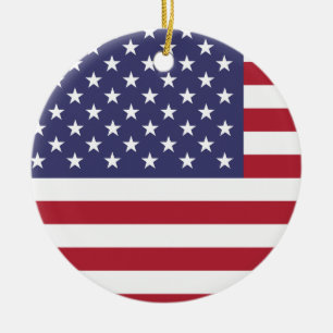 Adorno De Cerámica Bandera de Estados Unidos