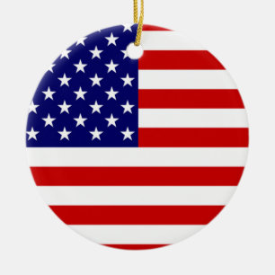 Adorno De Cerámica Bandera de Estados Unidos ornamentada