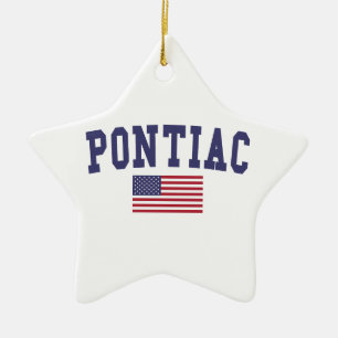 Adorno De Cerámica Bandera de Estados Unidos Pontiata