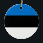 Adorno De Cerámica Bandera de Estonia<br><div class="desc">Bandera de Estonia</div>