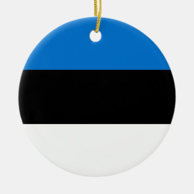 Adorno De Cerámica Bandera de Estonia (Frente)