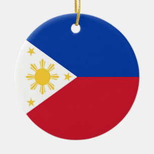 Adorno De Cerámica Bandera de Filipinas