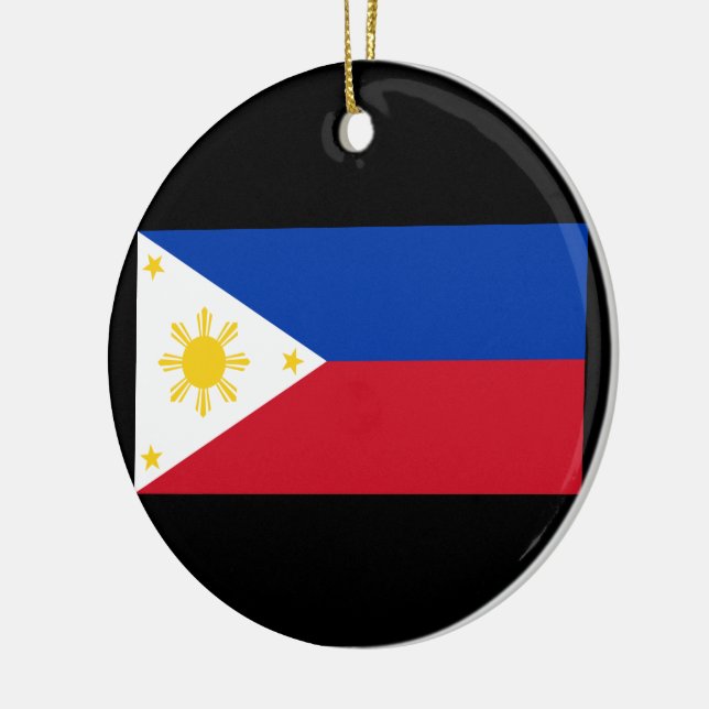 Adorno De Cerámica Bandera de Filipinas (Izquierda)