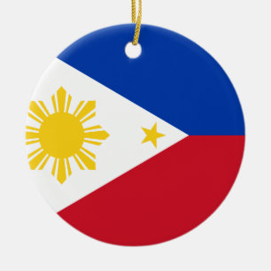 Adorno De Cerámica Bandera de Filipinas