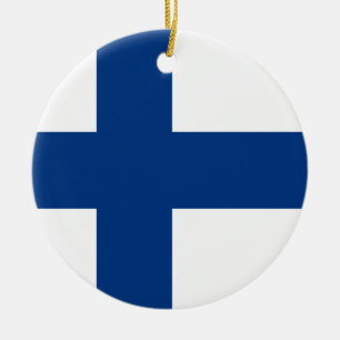 Adorno De Cerámica Bandera de Finlandia