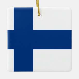 Adorno De Cerámica Bandera de Finlandia (finlandesa)