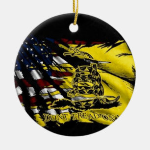 Adorno De Cerámica Bandera de Gadsden - libertad o muerte