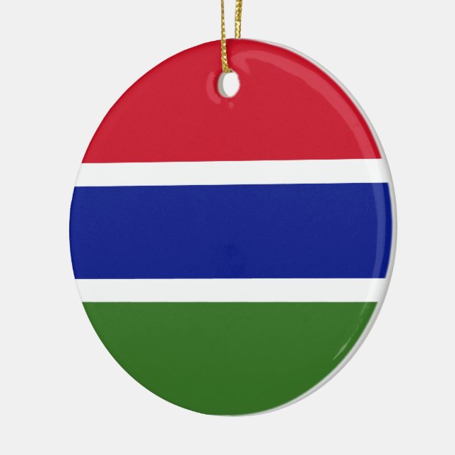 Adorno De Cerámica Bandera de Gambia (Izquierda)
