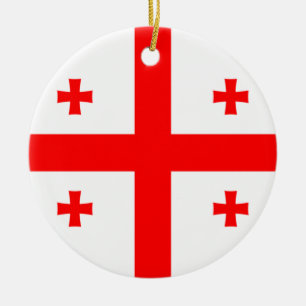 Adorno De Cerámica Bandera de Georgia