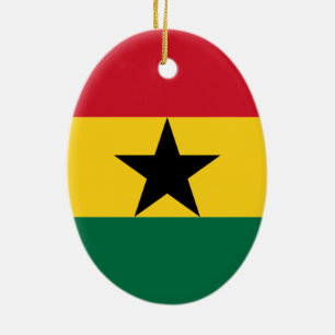 Adorno De Cerámica Bandera de Ghana