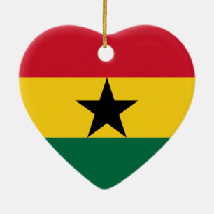 Adorno De Cerámica Bandera de Ghana