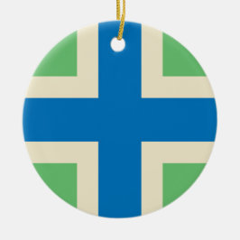 Adorno De Cerámica Bandera de Gloucestershire (condado británico)