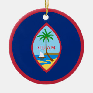 Adorno De Cerámica Bandera de Guam