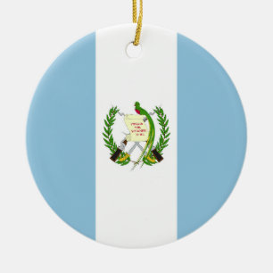 Adorno De Cerámica Bandera de Guatemala
