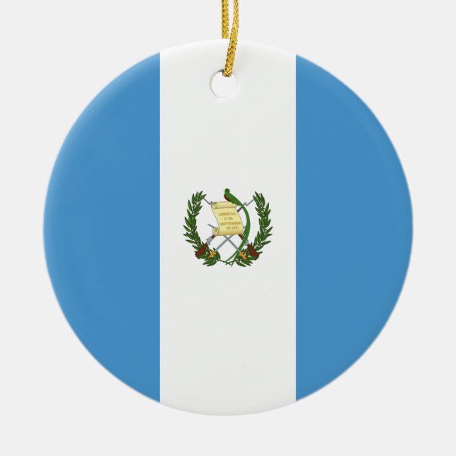 Adorno De Cerámica Bandera de Guatemala (Frente)