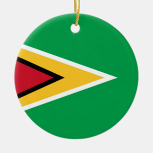 Adorno De Cerámica Bandera de Guyana
