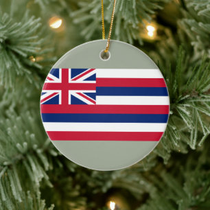 Adorno De Cerámica Bandera de Hawaii (Estado de los Estados Unidos)