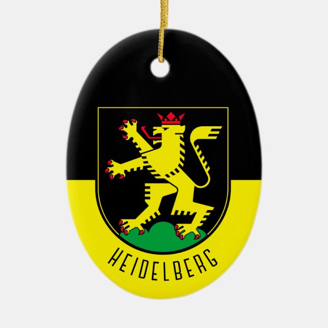 Adorno De Cerámica Bandera de Heidelberg - ALEMANIA