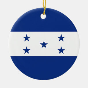 Adorno De Cerámica Bandera de Honduras