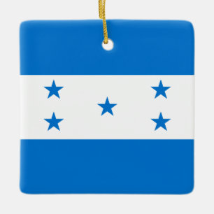 Adorno De Cerámica Bandera de Honduras