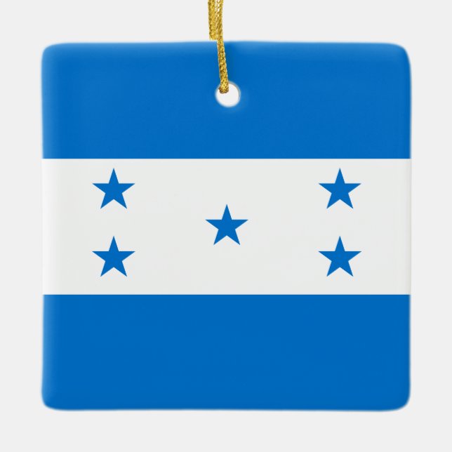 Adorno De Cerámica Bandera de Honduras (Anverso)