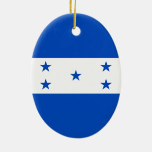 Adorno De Cerámica Bandera de Honduras