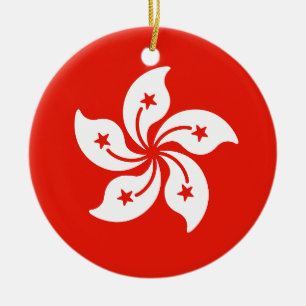 Adorno De Cerámica Bandera de Hong Kong