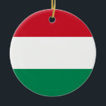 Adorno De Cerámica Bandera de Hungría<br><div class="desc">Ornamento cerámico de bandera húngara</div>