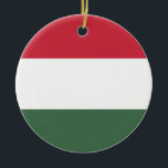 Adorno De Cerámica Bandera de Hungría<br><div class="desc">Bandera de Hungría</div>