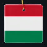 Adorno De Cerámica Bandera de Hungría (húngara)<br><div class="desc">Productos de bandera mundial de personalizable - Por favor,  no dude en añadir su propio texto.</div>