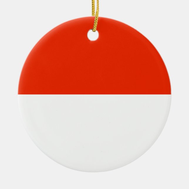 Adorno De Cerámica Bandera de Indonesia (Frente)
