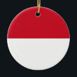 Adorno De Cerámica Bandera de Indonesia<br><div class="desc">Bandera de Indonesia Ornamento cerámico</div>