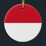 Adorno De Cerámica Bandera de Indonesia<br><div class="desc">Bandera de Indonesia Ornamento cerámico</div>