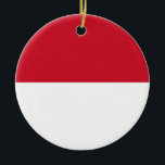 Adorno De Cerámica Bandera de Indonesia<br><div class="desc">Bandera de Indonesia</div>