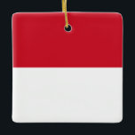 Adorno De Cerámica Bandera de Indonesia (indonesia)<br><div class="desc">Productos de bandera mundial de personalizable - Por favor,  no dude en añadir su propio texto.</div>