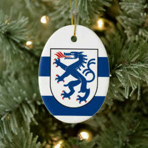 Adorno De Cerámica Bandera de Ingolstadt, Baviera - ALEMANIA