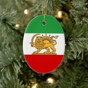 Adorno De Cerámica Bandera de Irán (1964–1980)