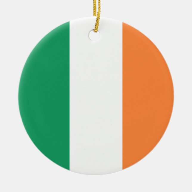 Adorno De Cerámica Bandera de Irlanda (Frente)